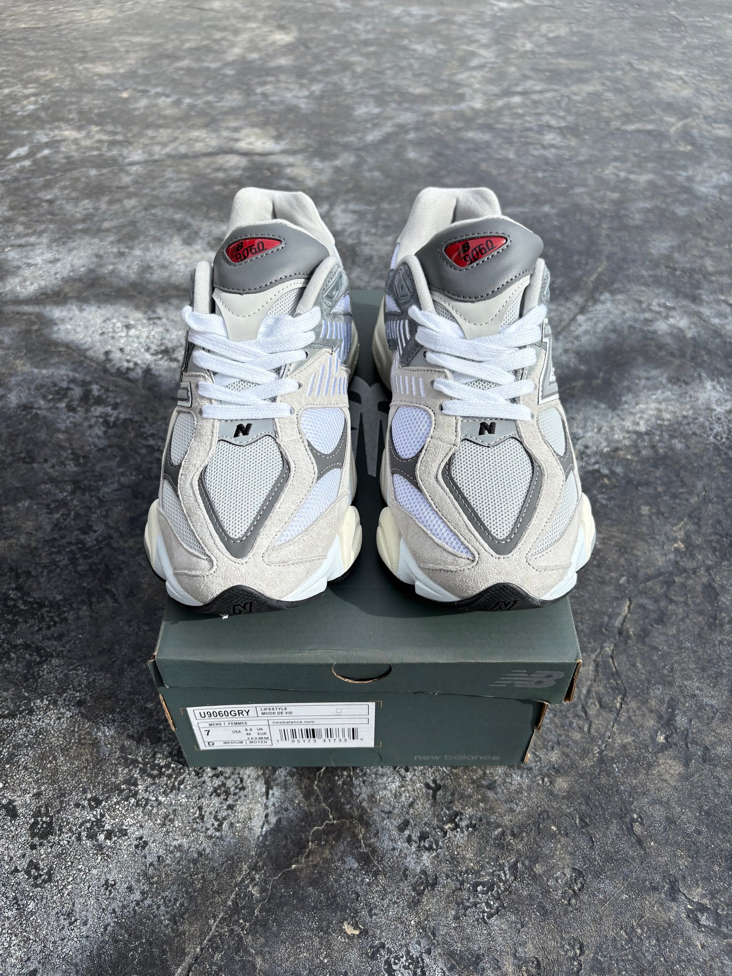 Gray & White Sneakers