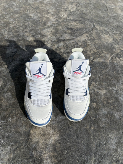 White & Navy blue Sneakers