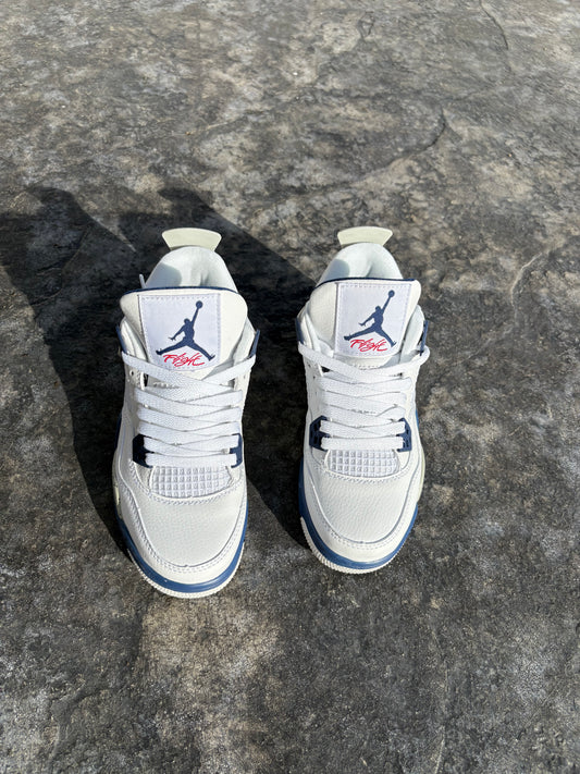 White & Navy blue Sneakers