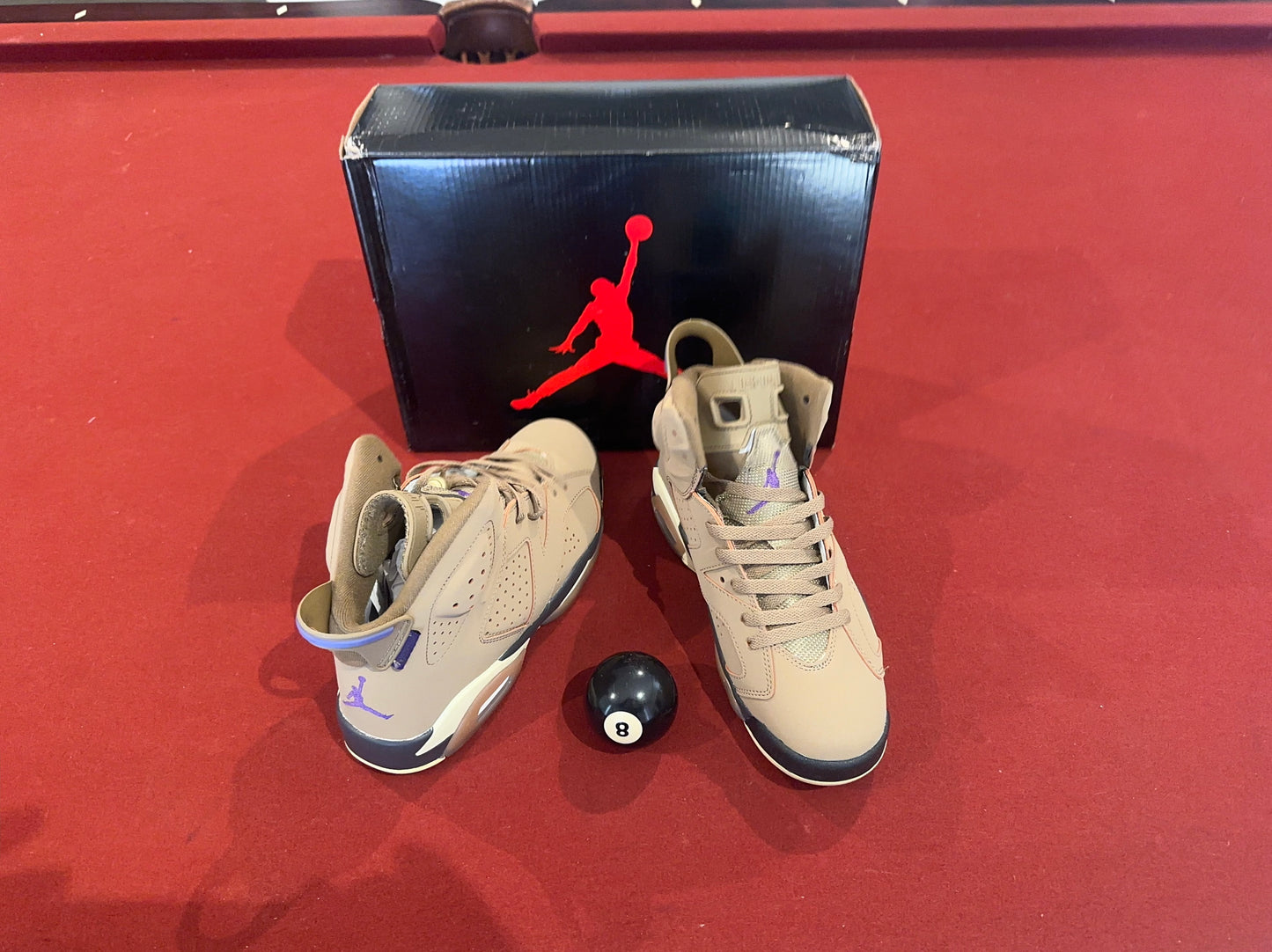 Brown Sneakers with Violet Trim