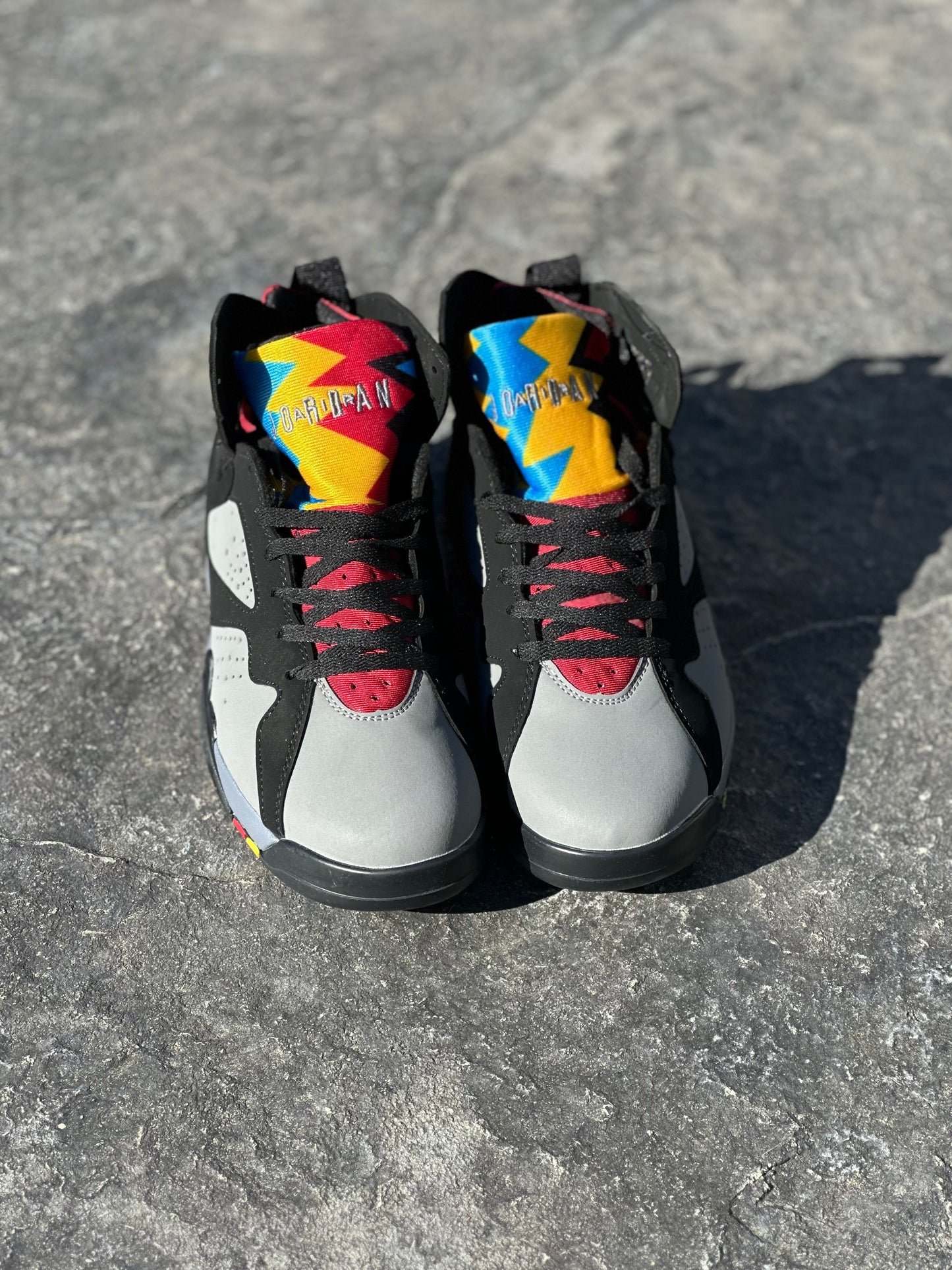 Black & Gray Retro Sneakers