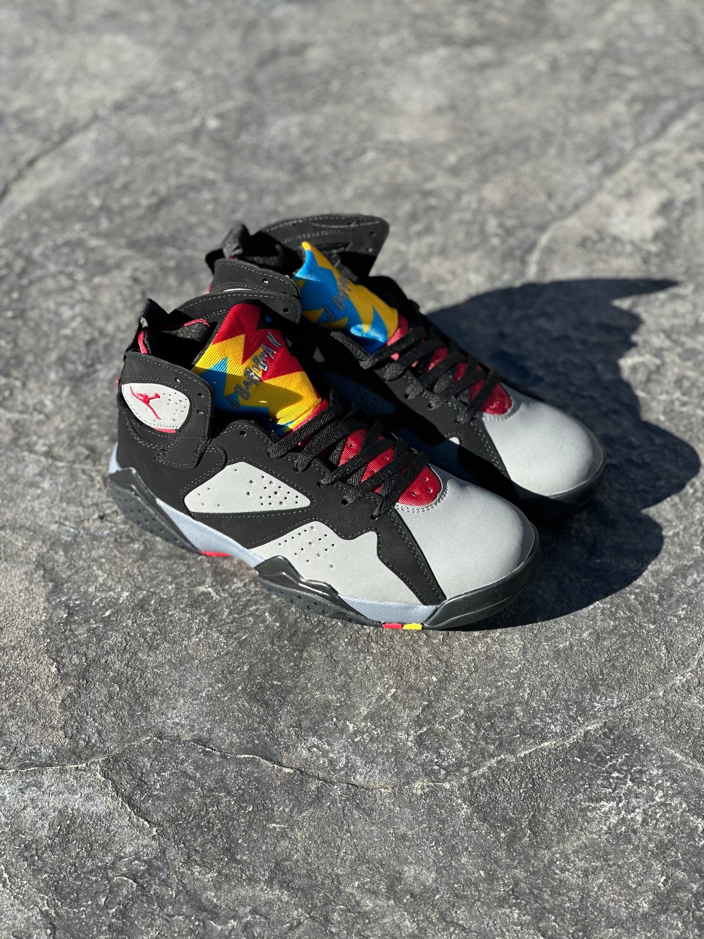 Black & Gray Retro Sneakers