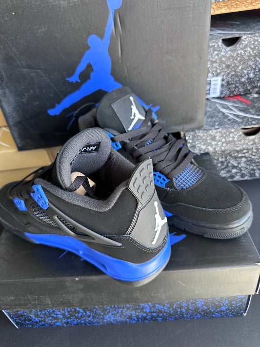 Black and blue sneakers with sporty design
